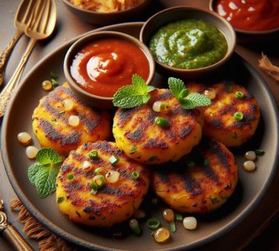 Aloo Tikki with Chutney_